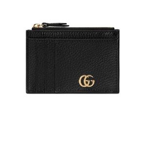 Gucci GG Marmont Card Case - Black Leather
